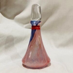 Murano  Lavorazione Hand Blown Bottle with Top